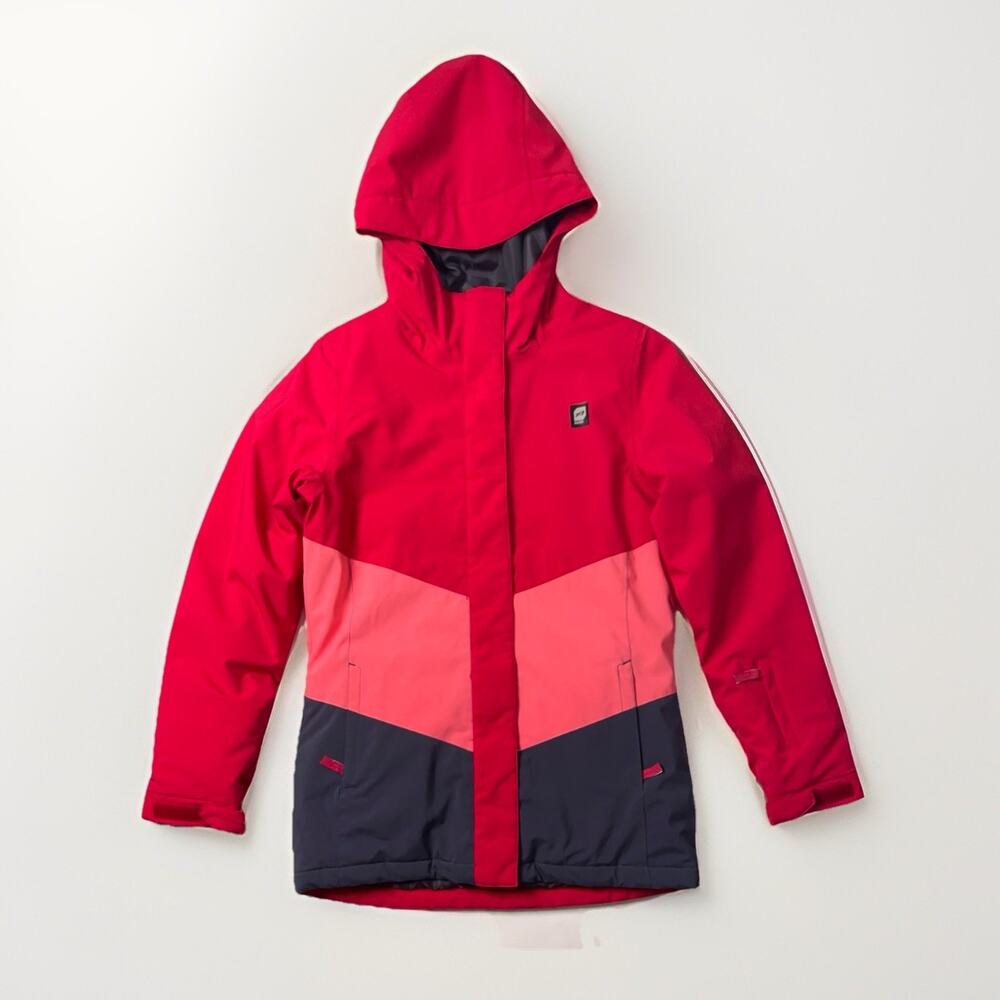 ORAGE Snow Jacket Girl's 16 XXL Red Insulated Ski Snowboard Hooded Color Block
